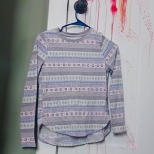 Cute purple patterned long sleave